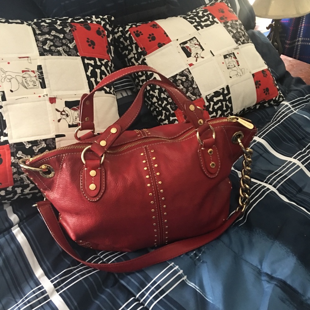 Micheal Kors red leather purse
